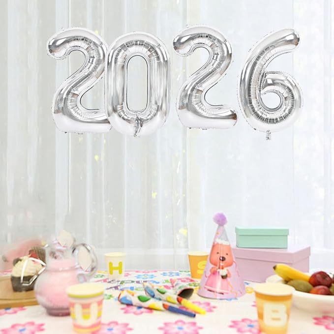 TONIFUL 2026 Graduation Balloons 40 Inch Number Balloons Aluminum Foil Mylar - Image 4