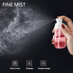Cosywell Fine Mist Spray Bottle 3.4oz/ 100ml Empty Cosmetic Refillable Travel Containers Plastic Hair Spray Bottle Sprayer for Perfume Skincare Makeup Lotion (4color)