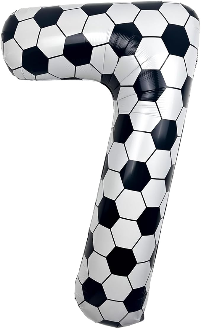 40 Inch Soccer Number 7 Foil Balloon, Soccer Birthday Party Decorations | by Unknown