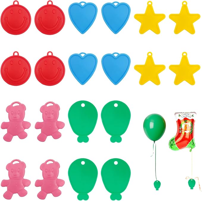 20 PCS Colorful Plastic Balloon Weights by Unknown