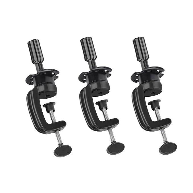 Wig Stand Mannequin Head Holder 3 Pack Black Cosmetology Manikin Stand Mannequin Head Holder Clamp Wig Head Stand Holder for Table Training