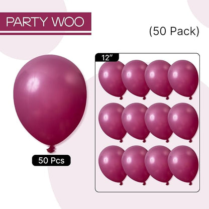 PartyWoo Dark Purple Balloons 50pcs Royal Purple Boho Neutral Color | 12 Inch - Image 7