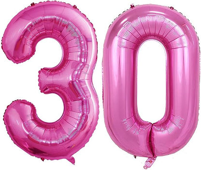 Number 30 Balloons for 30th Birthday Party Decorations, 42 Inch Jumbo Foil by GOER