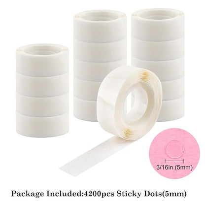 Briartw 4200 Pcs 3/16in Clear Sticky Dots - Image 2