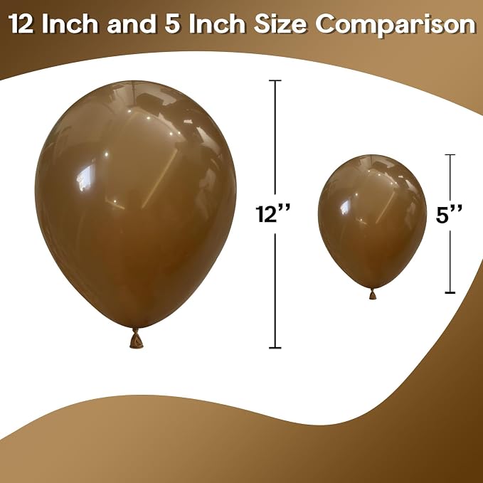 Jobkoo Brown Balloons 5 Inch - Image 4