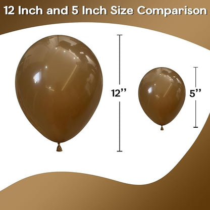 Jobkoo Brown Balloons 5 Inch - Image 4
