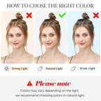 CJL HAIR Large Messy Bun Hair Piece Wavy Curly Scrunchies Synthetic Chignon Ponytail Hair Extensions Thick Updo Hairpieces for Women White