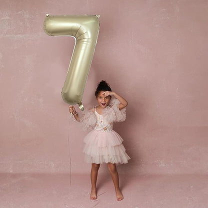 40 Inch Balloon Number 7 Metallic Gold, Large Mylar Foil Light Gold Number - Image 8