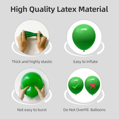 135pcs Green Balloons Different Sizes 18" 12" 10" 5" Latex Balloon Garland Arch - Image 3
