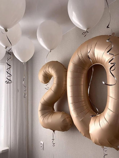 Light Brown Number 0 Balloon 40 inch, 0th Birthday Party Balloons Decoration | - Image 5