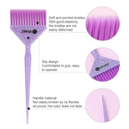 3 Pieces Hair Color Brush Kit, Balayage Tint Brush, Soft Bristles- Hair Dyeing Brushes, for Salon Hairdresser (Purple)