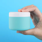 Travel Containers for Toiletries, Silicone Cream Jars BPA-Free, Leak-proof 3oz Travel Size Containers, Portable Size Silicone Jars with Lid for Cosmetic Face Hand Body Cream (4 Pack)