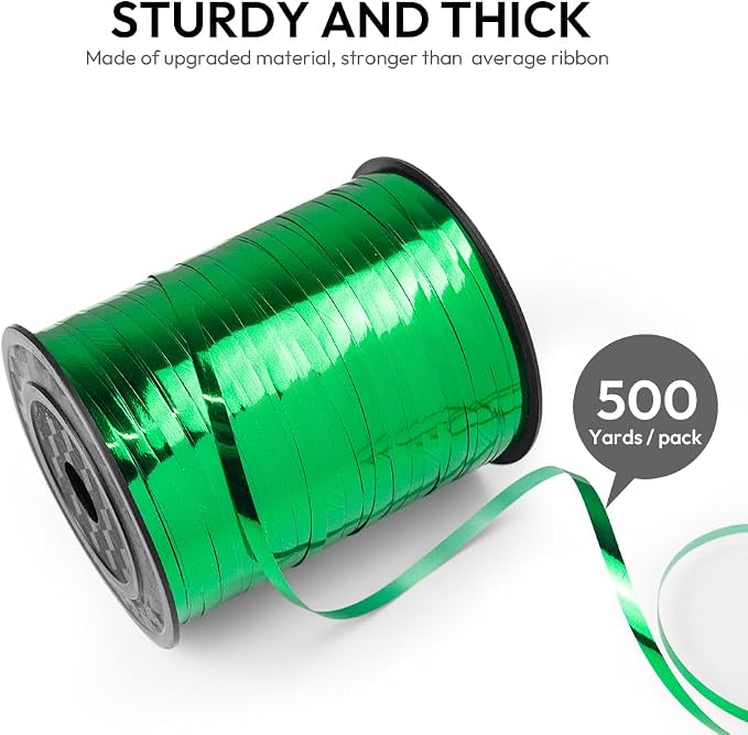500 Yards Curling Ribbon for Gift Wrapping, 3/16" Balloon String for Christmas - Image 2