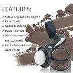 VOLLUCK Root Touch up Powder, Instant Hairline Powder for Thinning Areas and Gray Hair Coverage, Natural and Non-greasy Root Cover up for Women and Men (Medium Brown, 0.14 Ounce)