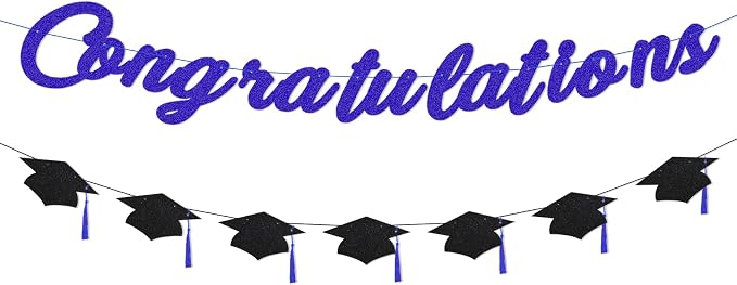Congratulations Banner Pre-Strung Grad Cap Banner Graduation Decorations 2026 2 by Unknown