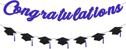 Congratulations Banner Pre-Strung Grad Cap Banner Graduation Decorations 2026 2 by Unknown