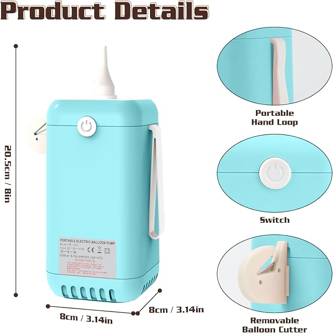 Bygons Electric Portable Balloon Pump Blower Inflator - Image 2