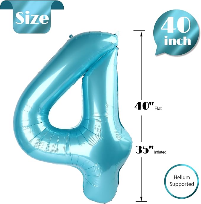 Pastel Blue 4 Balloon - Image 5