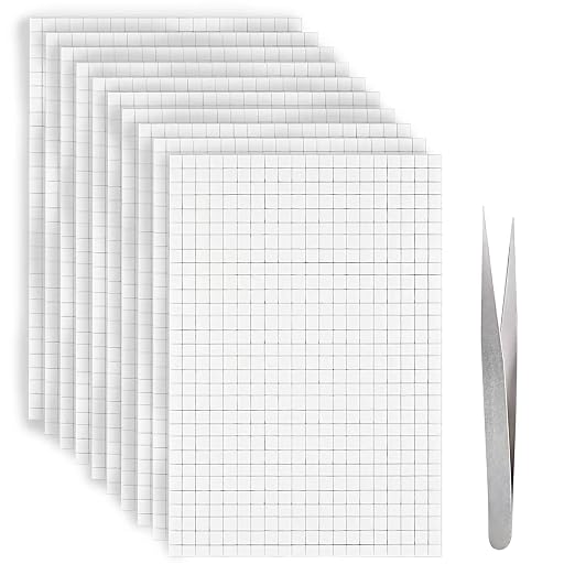 6000 Double-Sided Adhesive Pads, 10 Sheets Foam Dots Adhesive Foam Square Mount by Motroce