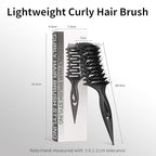 Curl Defining Brush, Curly Hair Brush for Detangling Shaping and Styling Curly Hair, Vented Candy Brush for Wet or Dry Hair Types for Women and Girl, Defining with Side Gear, Reduces Frizz (Black)