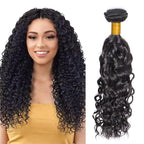 30 Inch Natural Black Kinky Curly Bundles Human Hair Color 1B Bundles Unprocessed Brazilian Virgin Remy Hair Extensions Double Weft Hair Weave