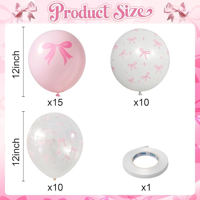 Pink Bow Balloons - Image 2