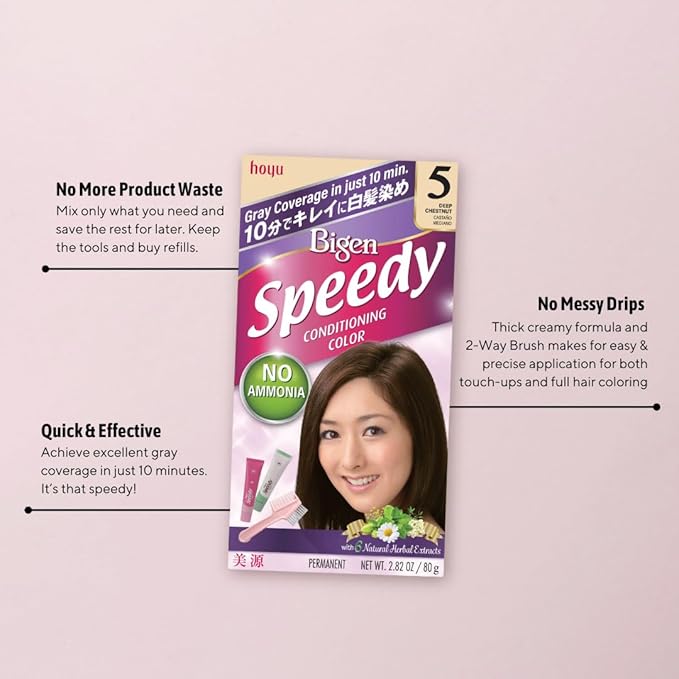 Bigen Speedy Conditioning Color Kit: 4 Chestnut - 3 Pack