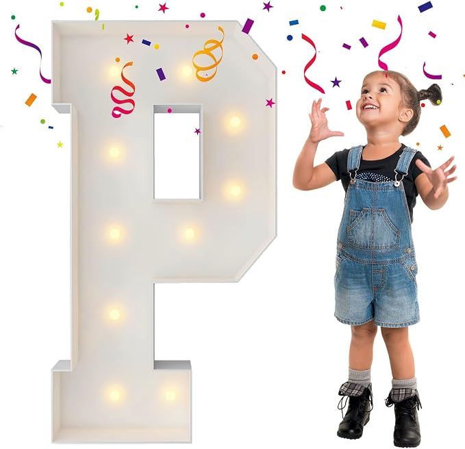 3FT Marquee Light Up Letters, Large Marquee Letters, Big Letters by MerryMosaics