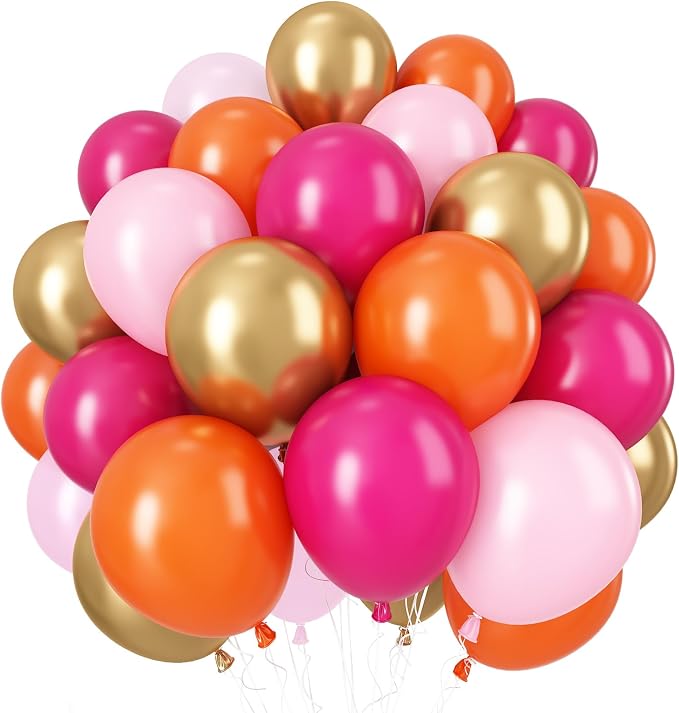 Pink and Orange Balloons by Govpy