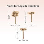 Kitsch Gold Hair Jewelry for Braids - Lightweight Metal Hair Pins for Women - Stackable Gold Hair Accessories for Everyday or Special Occasions | Ideal Gifts for Women - 3pc Set