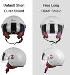 Open Face Motorcycle Helmet for Adults, DOT Approved,3/4 Retro Vespa Helmet, Dual Visors Men's and Women's Motorbike Casco for Moped Cruiser Bobber and Chopper