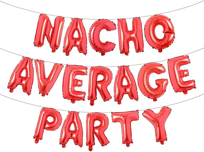 Nacho Average Party Decoration Nacho Average Party Balloons Banner Fiesta Taco by RUIANSI