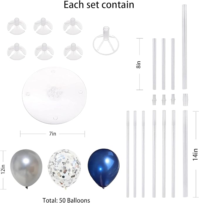 4 Set Balloon Stand Kit for Table Centerpieces - Image 2