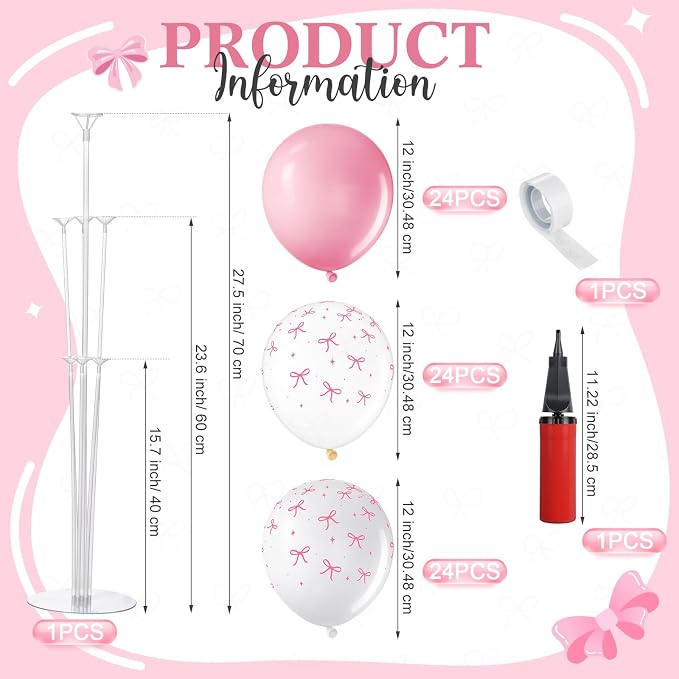 VioraWhite 8 Set Balloon Stands Kits, Sticks Holder - Image 2