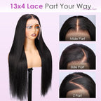 Hermosa 220% 13x4 Lace Front Wigs Human Hair Pre Plucked with Baby Hair 28 inch 12A Brazilian Straight Human Hair Wigs for Women Natural Hairline Natural Color