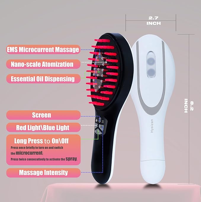 4-in-1 Scalp Massager Comb - Hair Oil Applicator & Scalp Scrubber, Portable for Home & Travel Use, Ideal for Women’s Hair Care