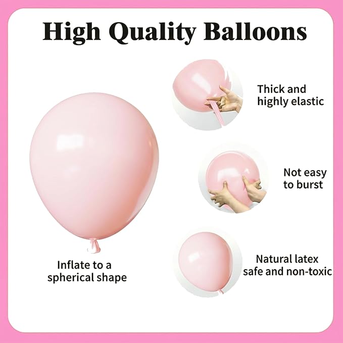 Light Pink and White Balloons Kit - Image 3