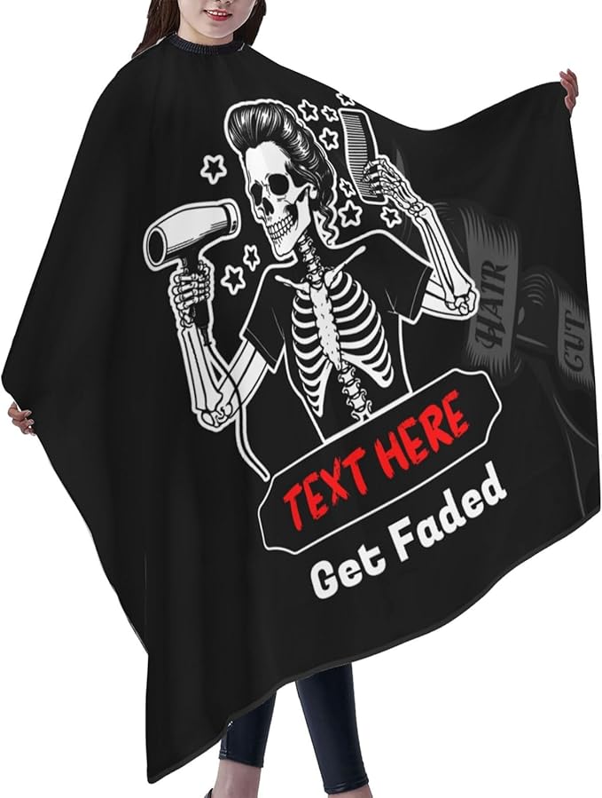 Custom Barber Cape for Men Personalized Professional Hair Cutting Cape with Text for Home Salon Barbershop