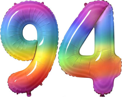Number 94 Balloons for 94th Birthday Party Decorations, 0-100 Large No.94 by Joycard