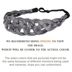 DIGUAN Hollow out Synthetic Hair Braided Headband Hairpiece Women Girl Beauty accessory for Women (Dark Gray)