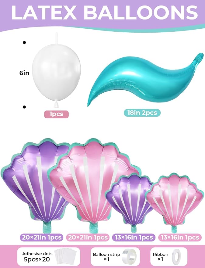 Mermaid Balloon Garland Arch Kit - Image 9