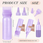Pimoys Hair Oil Applicator Bottles Dye Brush for Women Scalp, Hair Color Products Things with Root Comb Hair Dye Tools, Purple