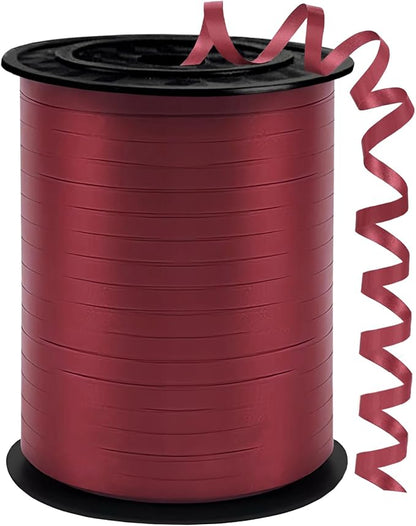 500 Yards Curling Ribbon, 1/5 Inch Wine Red Ribbon, Balloon String, Party by YCDMLJC