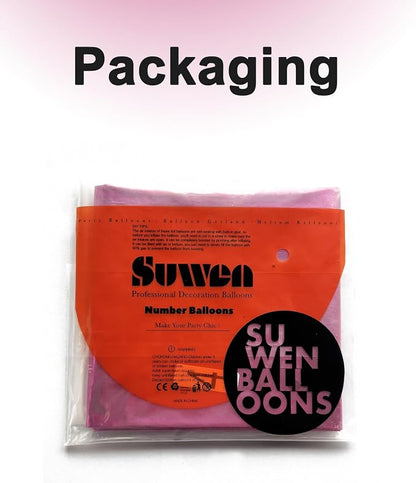 SUWEN 40 Inch Pink Large 7 Number Balloons Big Foil Helium Number Balloons 0-9 - Image 6