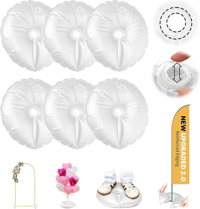4 Pack Water Weight Bags for Balloon Column Stand And Balloon Arch | Openable by Home