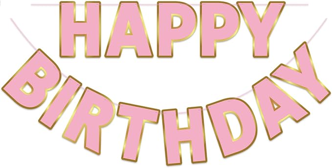 Happy Birthday Banner - 9ft Pre-Strung Happy Birthday Sign by LITAUS