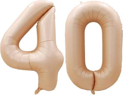 Number 40 Balloons for 40th Birthday Party Decorations, 42 Inch Jumbo Foil - Image 2