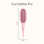 Conair Curl Define Pro Hair Brush for Curly Hair, For Shorter Hair with Tight Curls, Dual Vents with Continuous Grooves, Mixed Bristles for Frizz-Free Detangling, Smoothing, and Curl Definition