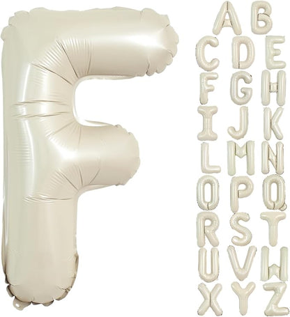 TONIFUL 40 Inch Large Cream White Letter F Balloons Giant Alphabet Letter by TONIFUL