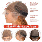 Highlight Ombre 13x6 Lace Front Wig Human Hair Deep Wave Honey Blonde Glueless HD Transparent Lace Frontal Wigs for Women 180 Density Human Hair (highlight ombre deep wave, 32 inch)